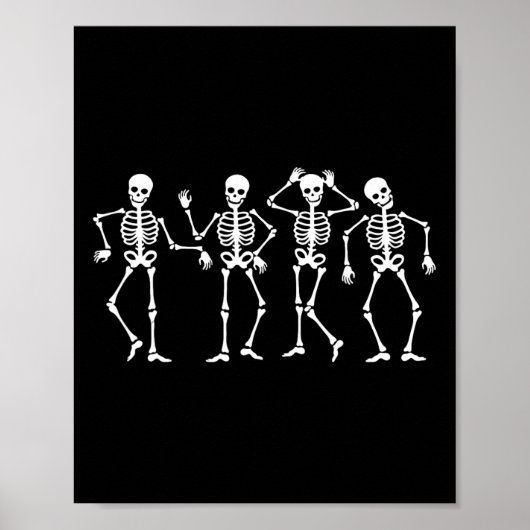 Poster Dancing Skeletons Halloween Dance Challenge Garçon (Devant)