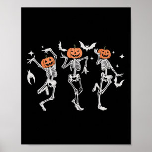 Poster Dancing Skeletons - Halloween Dance Party