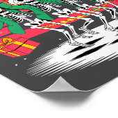 Poster Dancing Skeletons With Santa Hats Christmas Lights (Coin)