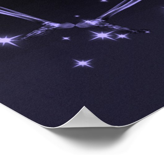 Poster Dancing X-Ray Skeleton - Violet (Coin)