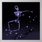 Poster Dancing X-Ray Skeleton - Violet (Devant)