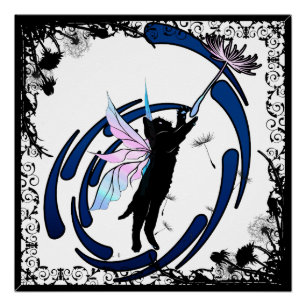 Poster Dandelion de chat cosmique