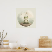 Poster Dandelion de méditation de grenouille (Cuisine)