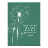 Poster Dandelion Design (Devant)