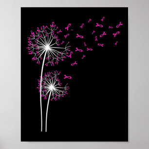 Poster Dandelion Faith Hope Love Cancer du sein Sensibili