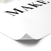 Poster *~* DANDELION Floral Bleu Abstrait Faire un voeu (Coin)