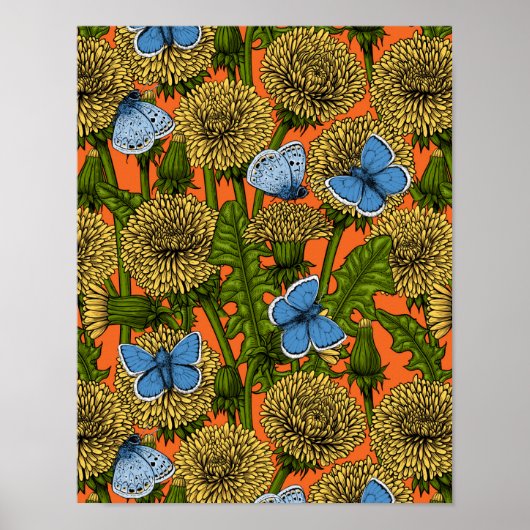 Poster Dandelion medow (Devant)