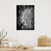 Poster Dandelion noir et blanc (Cuisine)