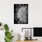 Poster Dandelion noir et blanc (Bureau à domicile)