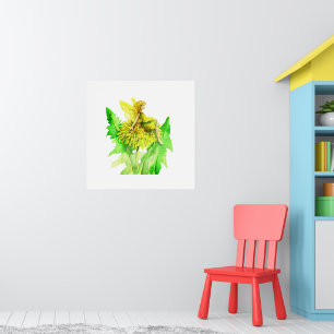 Poster Dandelion Peinture d'aquarelle de fée