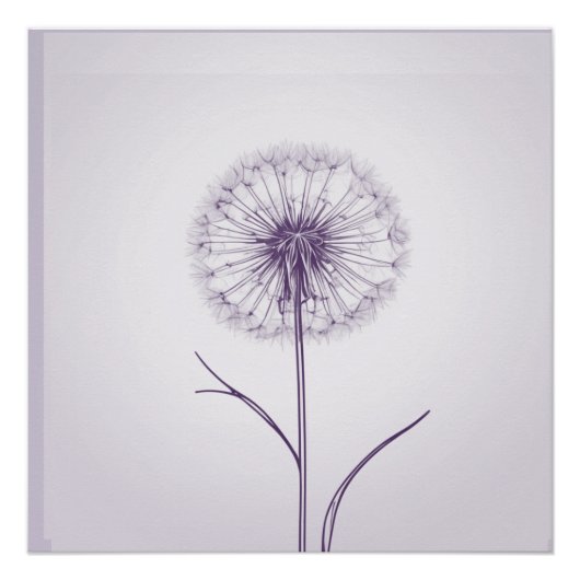 Poster Dandelion pourpre (Devant)
