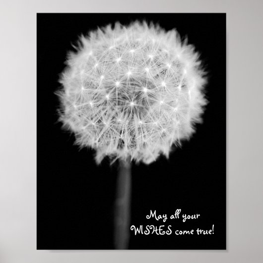 Poster Dandelion "Que tous vos voeux se réalisent !" Post (Devant)