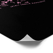 Poster Dandelion Sensibilisation au cancer du sein rose R (Coin)