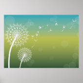 Poster Dandelion Vent Flower (Devant)