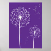 Poster dandelion violet (Devant)