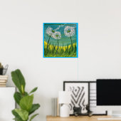 Poster Dandelions - Peinture originale et poème (Bureau à domicile)