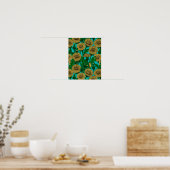 Poster Dandelions sur turquoise (Cuisine)