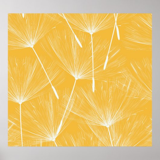 Poster Dandelions vintages : Motif transparent (Devant)