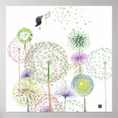POSTER DANDELIONSBIRD (Devant)
