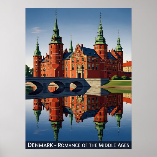 Poster Danemark - Château de Frederiksborg (Devant)