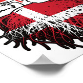 Poster Danemark Danemark Danemark Canada drapeau des raci (Coin)