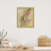 Poster Danemark, Suède et Norvège (Cuisine)