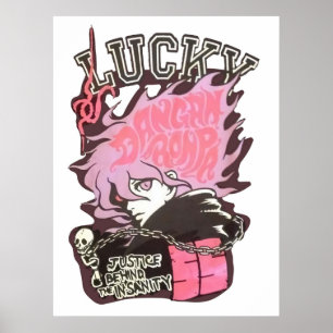 Poster Danganronpa 2 Ultimate Lucky Nagito Komaeda Pink