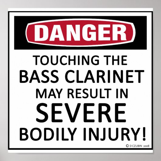 Poster Danger Bass Clarinet (Devant)