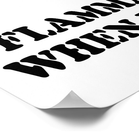 Poster Danger inflammable en état d'ébriété - Drôle Humou (Coin)