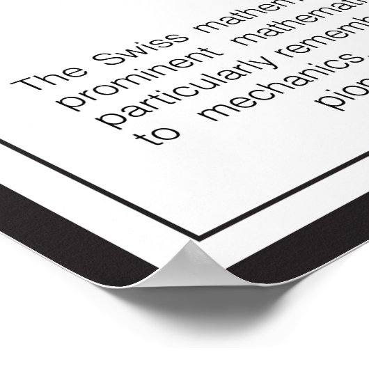 Poster Daniel Bernoulli (Coin)