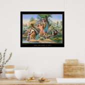 Poster Daniel Boone protège sa famille 1840 (Cuisine)