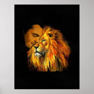 Poster Daniel faisant une sieste sur la tête de lions