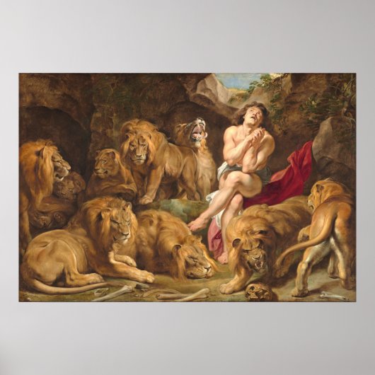 Poster Daniel in the Lions' Den - Rubens Fine Art (Devant)