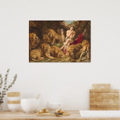 Poster Daniel in the Lions' Den - Rubens Fine Art (Cuisine)