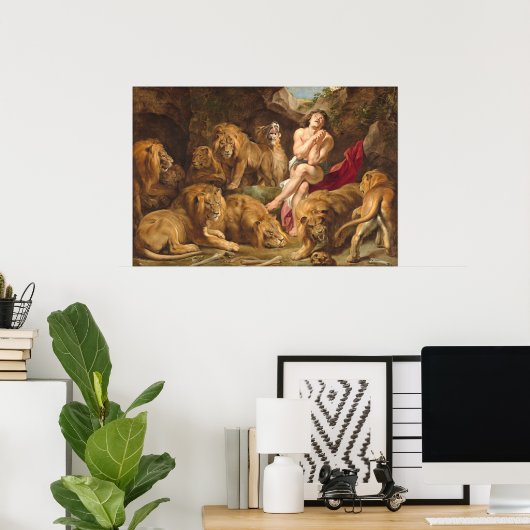 Poster Daniel in the Lions' Den - Rubens Fine Art (Bureau à domicile)