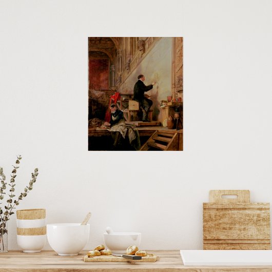 Poster Daniel Maclise peint sa fresque (Cuisine)
