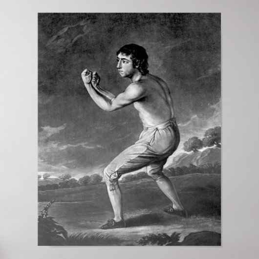 Poster Daniel Mendoza, gravé par Henry Kinsbury, 1789 (Devant)