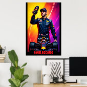 Poster Daniel Ricciardo Formula One Racing Champion (Bureau à domicile)