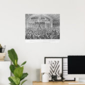 Poster Daniel Webster s'adressant aux États-Unis (Bureau à domicile)