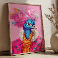 Poster d'animal rose de Fourrure