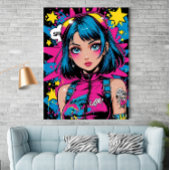 Poster d'Anime Girl - Style Pop Art Moderne Style 