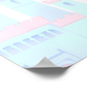 Poster d'anniversaire avec une adorable licorne. (Coin)