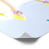 Poster d'anniversaire avec une adorable licorne. (Coin)