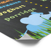 Poster d'anniversaire Baby Jungle Thème Une fête S (Coin)