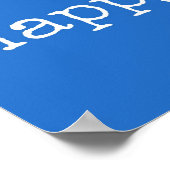 Poster d'Anniversaire Blue Happy (Coin)