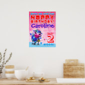 Poster d'anniversaire de 18x24" GiggleBellies Kiss (Cuisine)