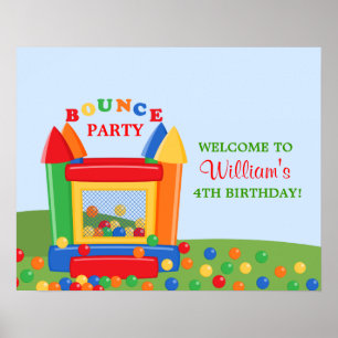 Poster d'anniversaire de Bounce House