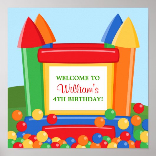 Poster d'anniversaire de Bounce House (Devant)