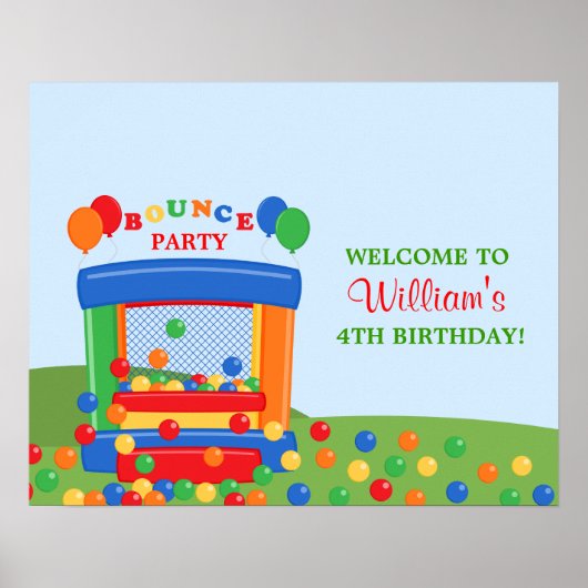 Poster d'anniversaire de Bounce House (Devant)