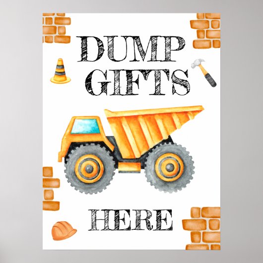 Poster d'anniversaire de construction d'aquarelle (Devant)